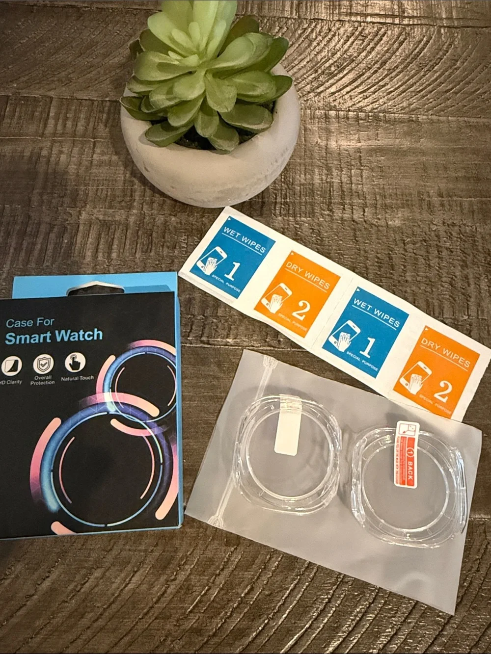Smart Watch Protective Case Covers - 2 Pack - Clear